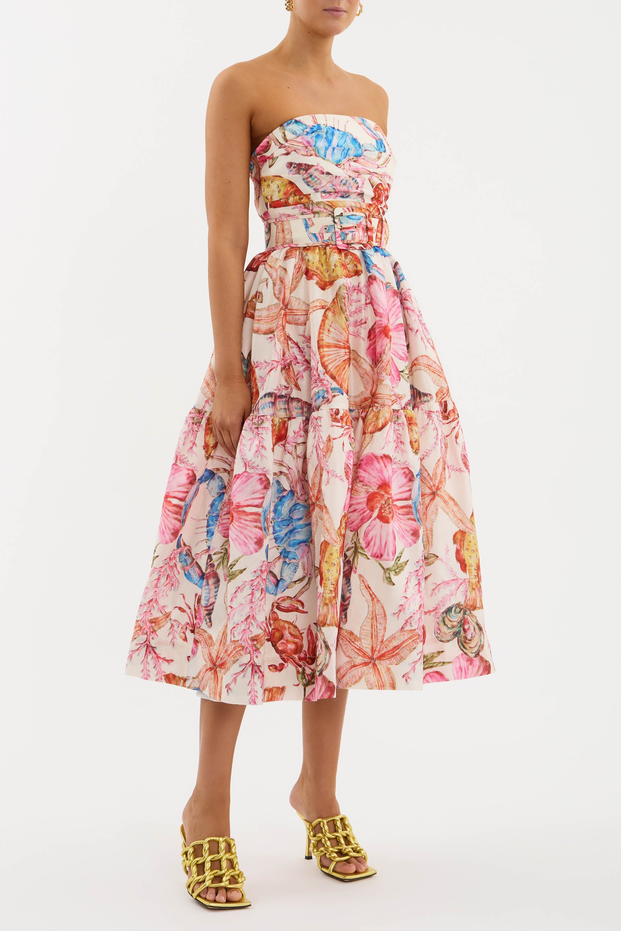 Bianca – Elegantes Trägerloses Midi-Kleid für Damen