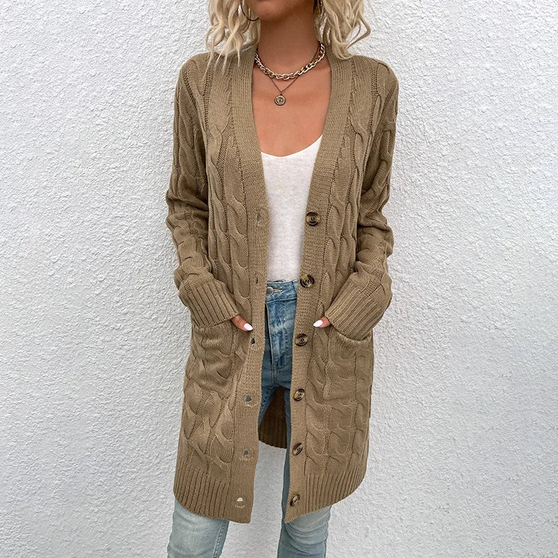 Marissa – Strickjacke mit Zopfmuster für Damen