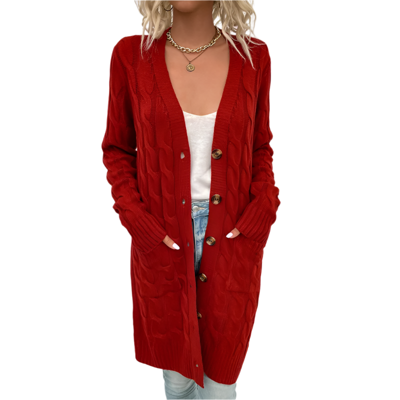 Marissa – Strickjacke mit Zopfmuster für Damen