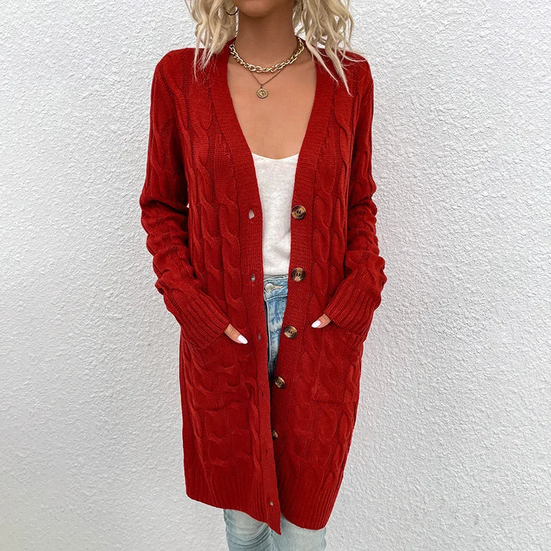 Marissa – Strickjacke mit Zopfmuster für Damen
