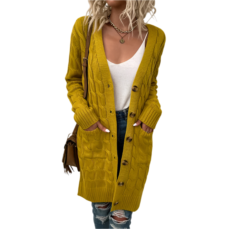 Marissa – Strickjacke mit Zopfmuster für Damen