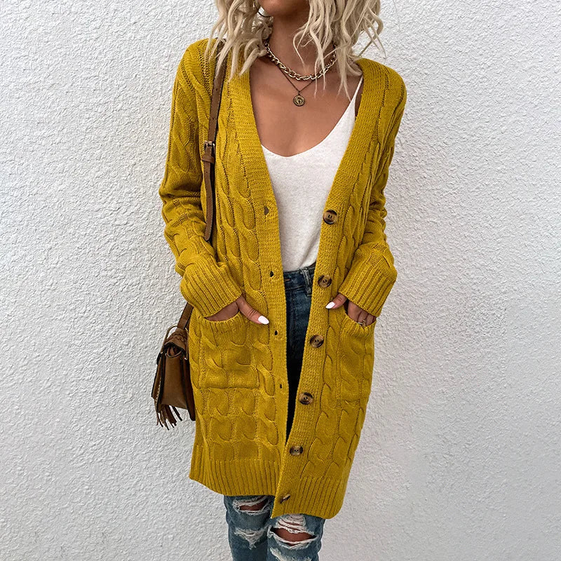 Marissa – Strickjacke mit Zopfmuster für Damen