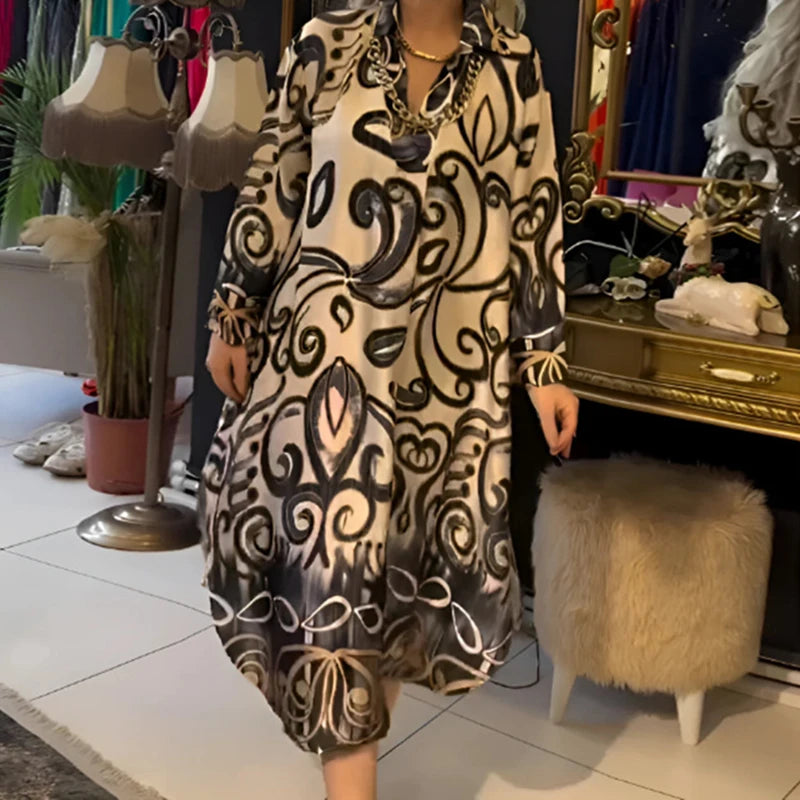 Bianca – Vintage-inspiriertes Boho-A-Linie Maxikleid für Damen