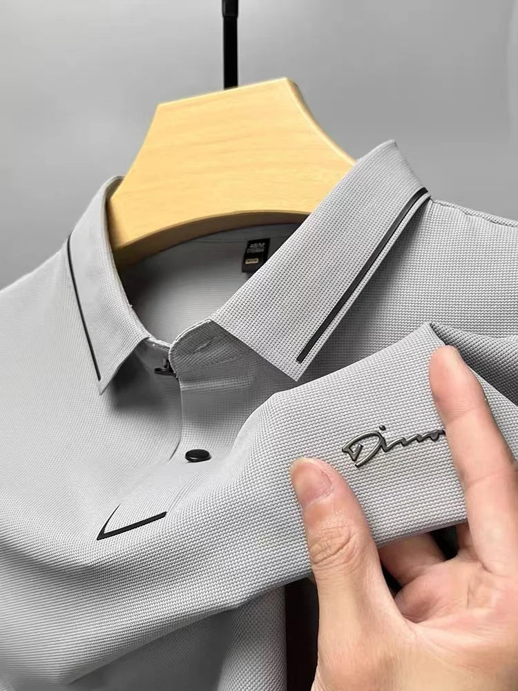 Luca – Premium Eisseide Polo-Shirt für Herren
