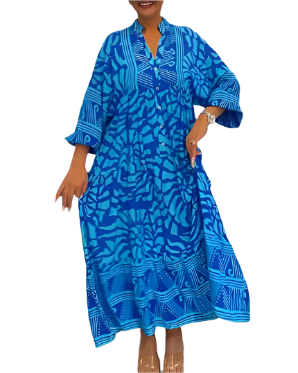 Marcella – Sommer-Chic Damen V-Ausschnitt Hemdkleid