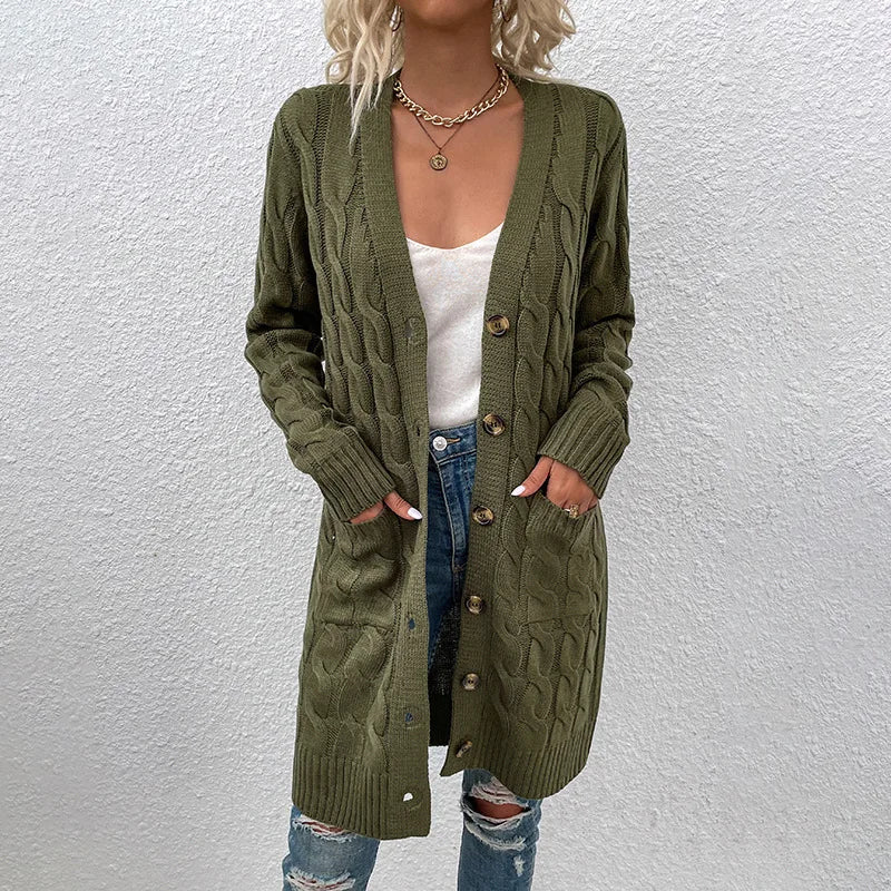 Marissa – Strickjacke mit Zopfmuster für Damen