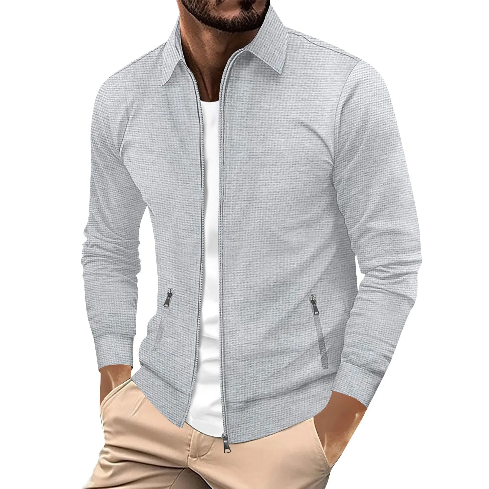Thomas – Slim-Fit Herren-Waffeljacke
