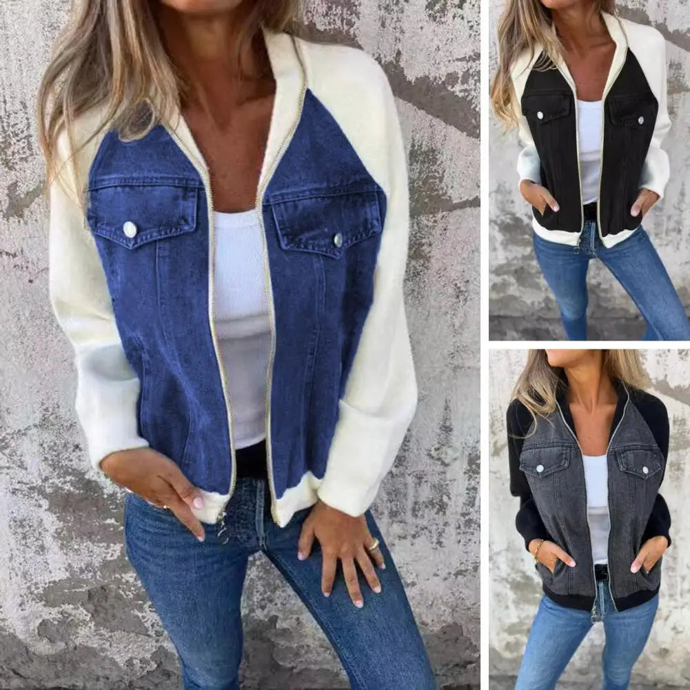 Isabella – Damen-Jacke mit Kapuze und Colorblock-Design