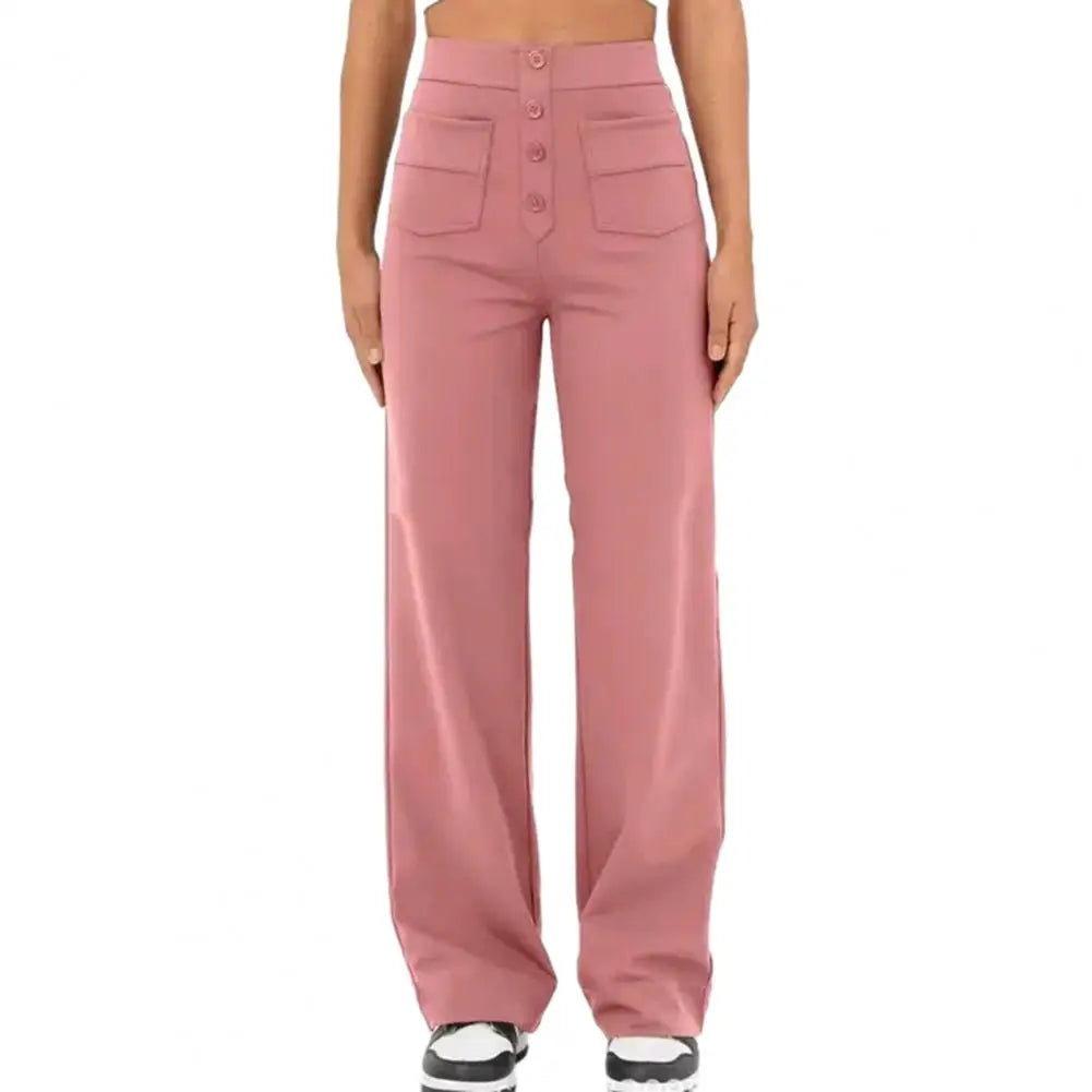 Valeria – Hochgeschnittene Damenhose mit Knöpfen