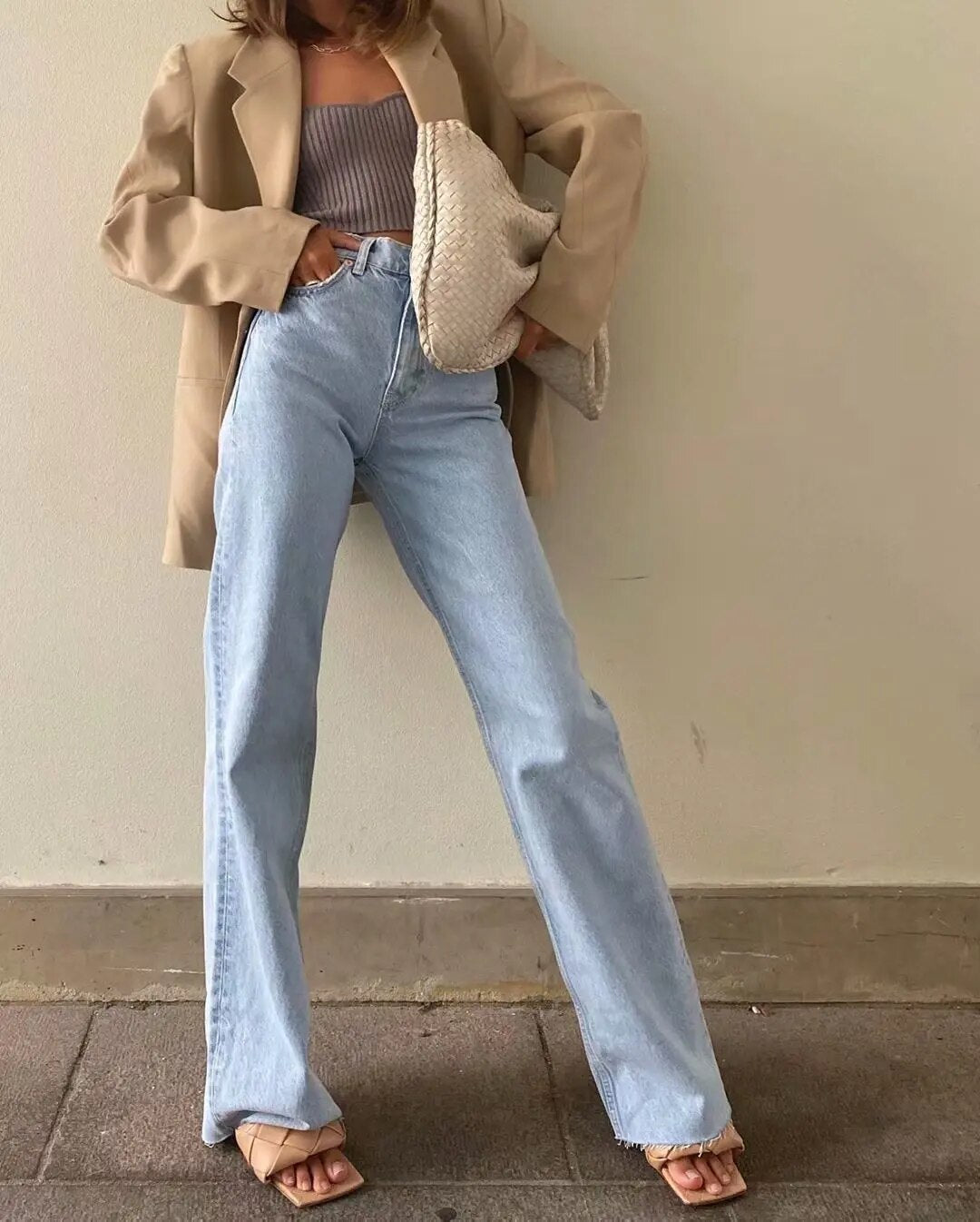 Chiara – Damen-Stretch-Jeans mit weitem Bein