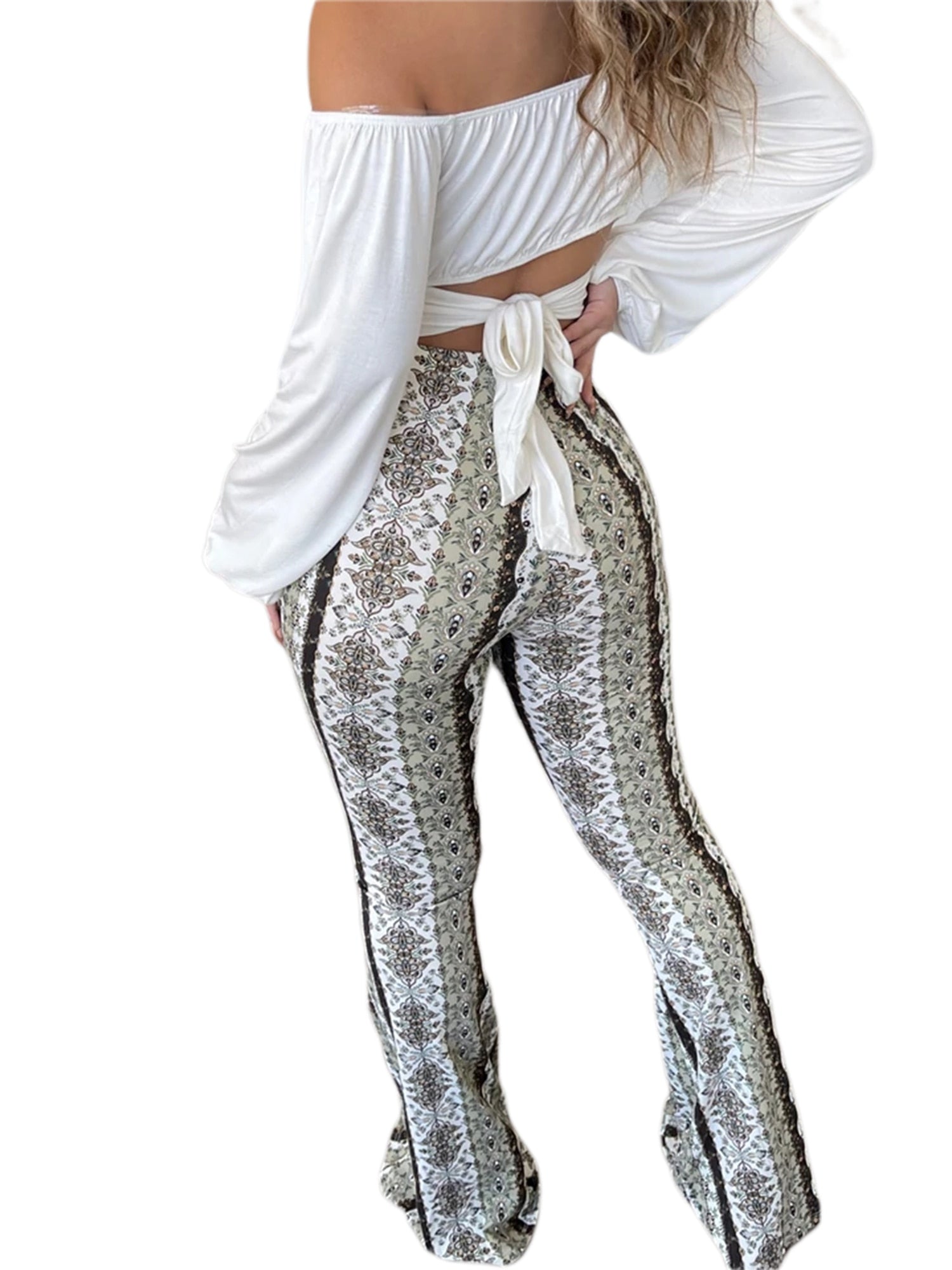 Daphne – Florale High-Waist Schlaghose für Damen