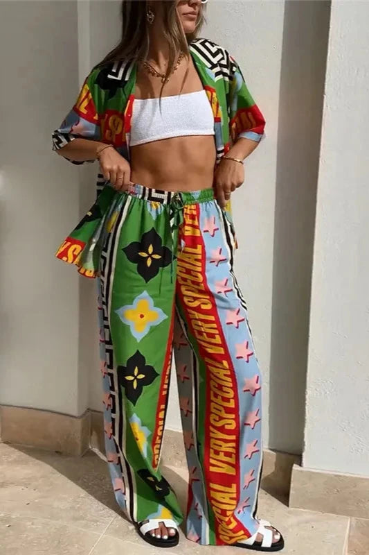 Giulia – Luxuriöses Boho Chiffon-Set für Damen