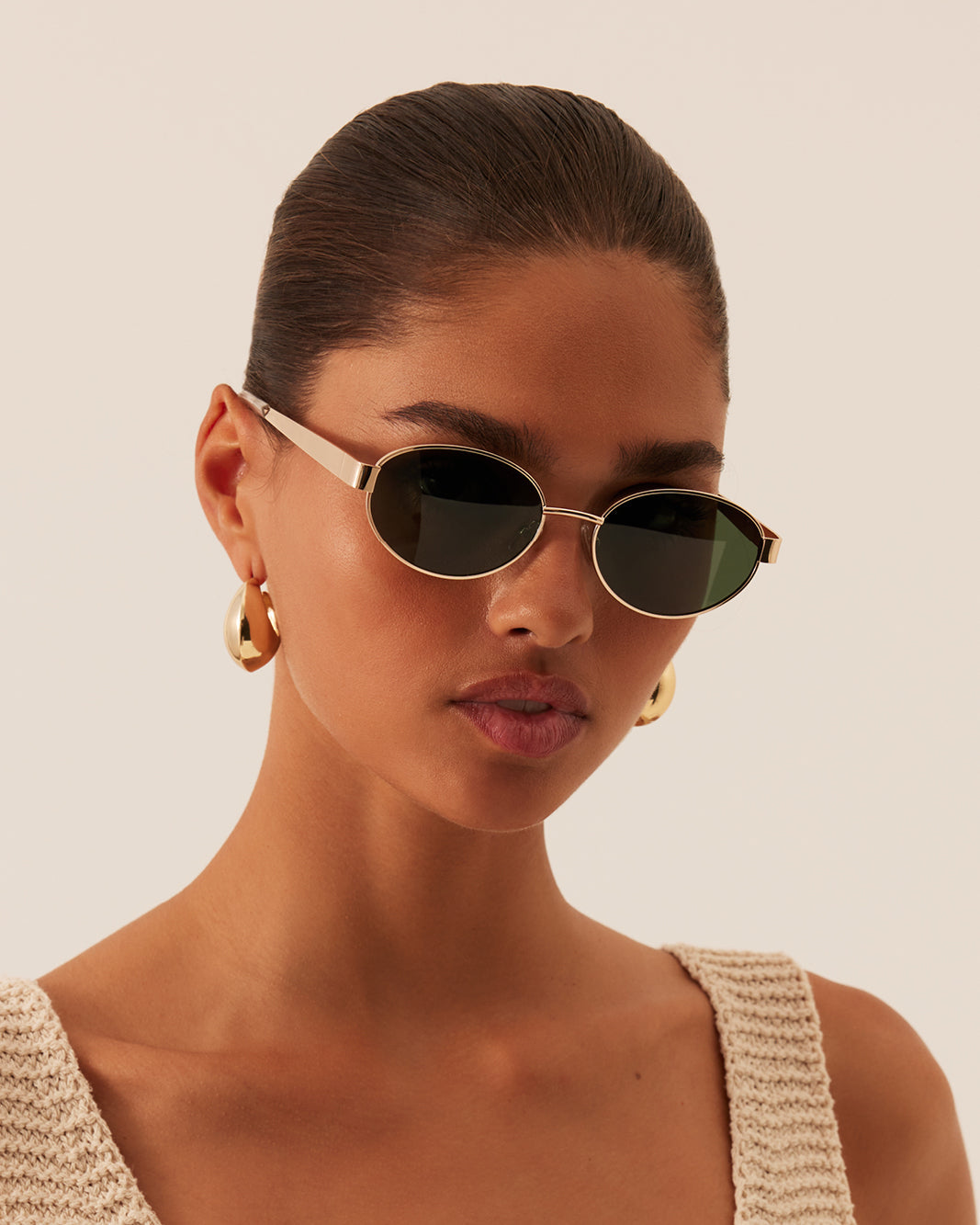Giovanna – Vintage Chic Runde Metallsonnenbrille für Damen