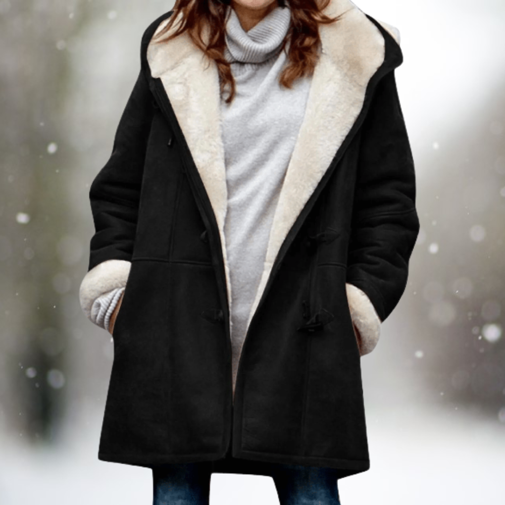 Livia – Elegante mittellange Kapuzenjacke für Damen