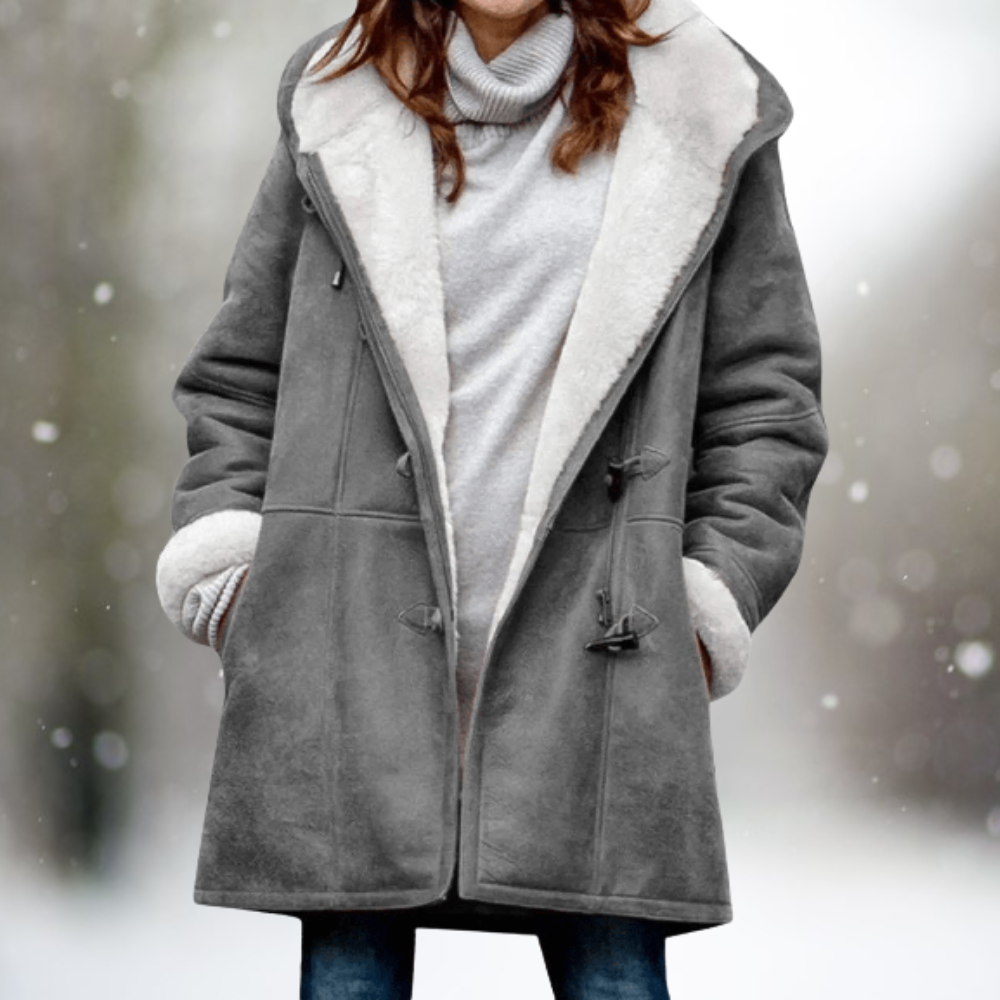 Livia – Elegante mittellange Kapuzenjacke für Damen