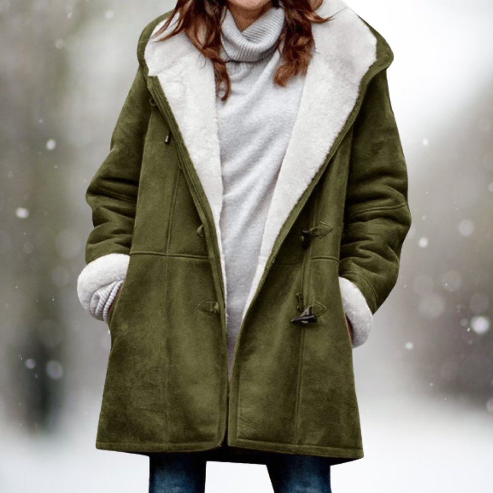 Livia – Elegante mittellange Kapuzenjacke für Damen