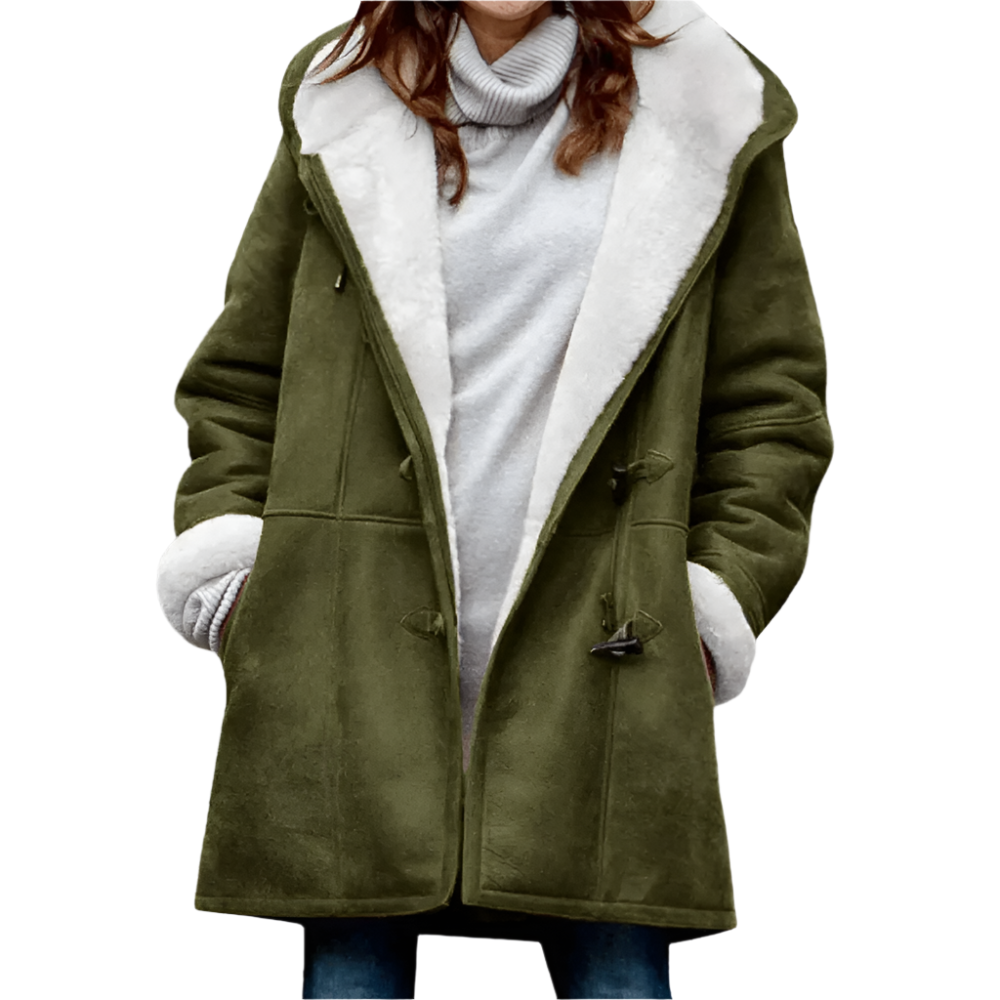 Livia – Elegante mittellange Kapuzenjacke für Damen