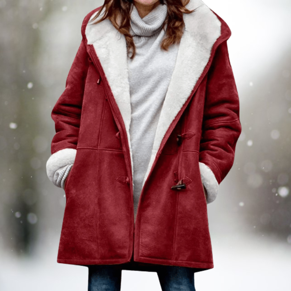 Livia – Elegante mittellange Kapuzenjacke für Damen