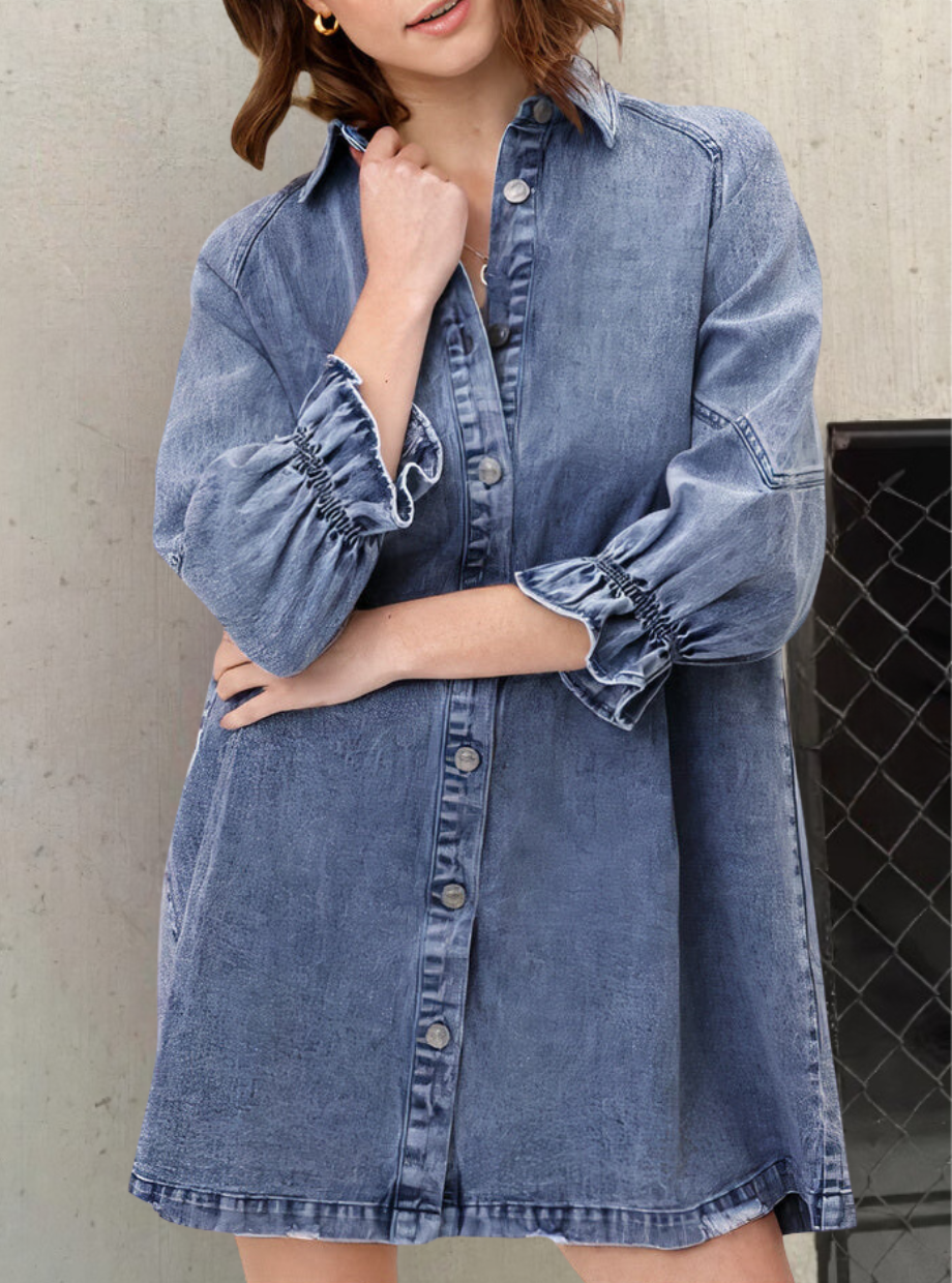 Francesca – Elegantes Damen Denim-Kleid