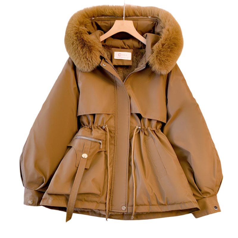 Isabella – Luxuriöser Damenwintermantel mit Pelzdetails