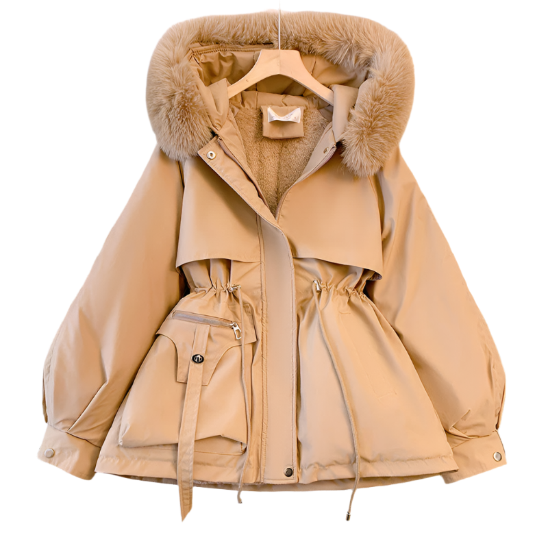 Isabella – Luxuriöser Damenwintermantel mit Pelzdetails