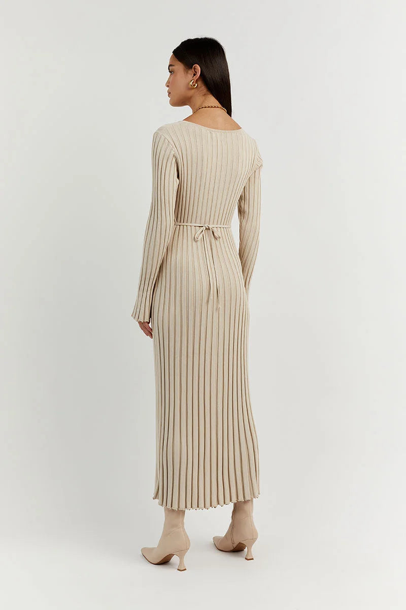 Elena – Luxuriöses Damen Midi-Strickkleid