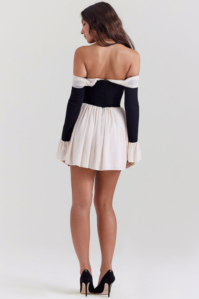 Sofia – Glamouröses Off-Shoulder Minikleid für Damen