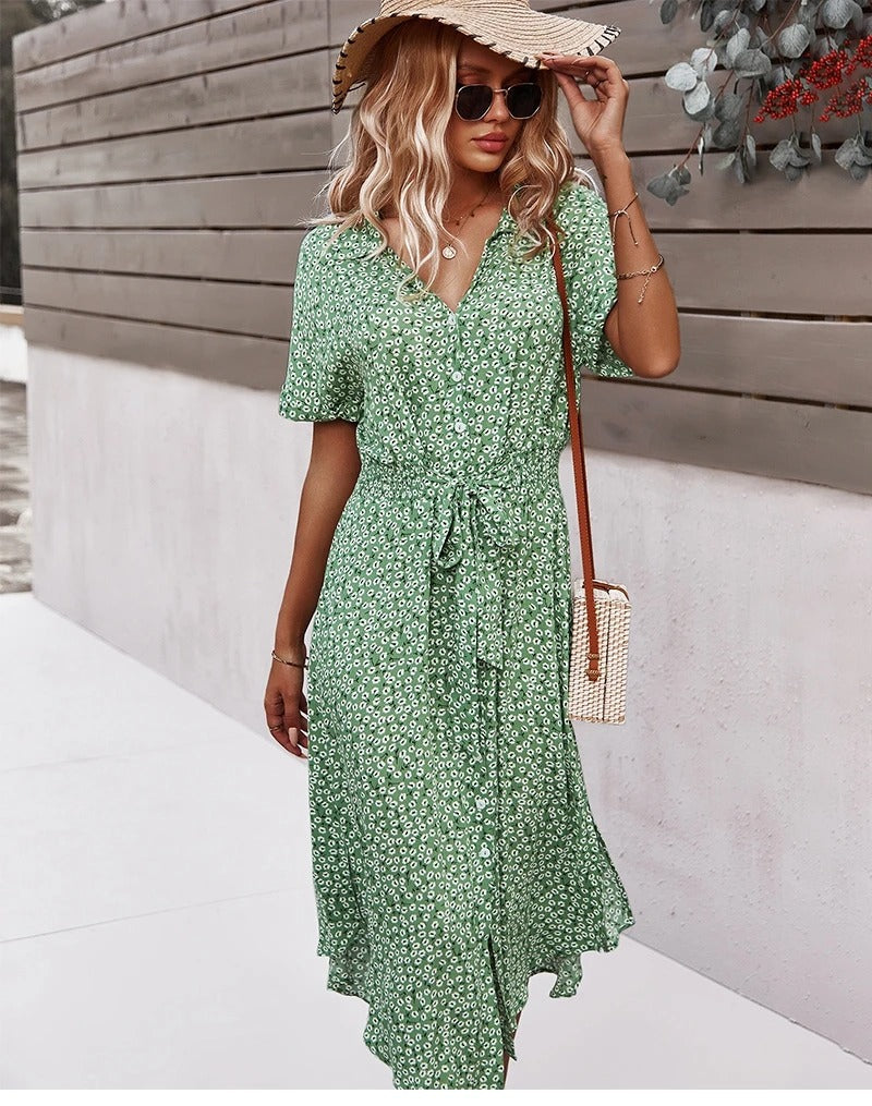 Sofia – Verspieltes Sommerkleid mit Blumenmuster für Damen