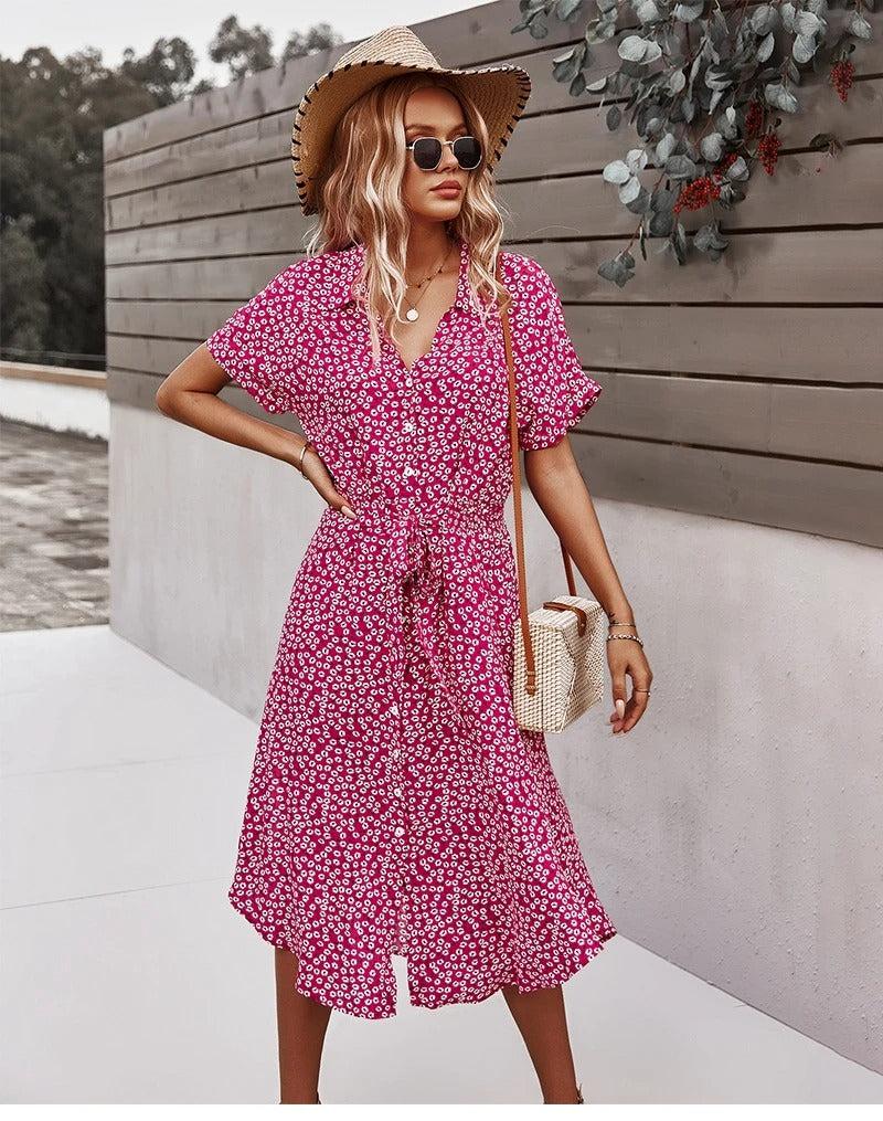 Sofia – Verspieltes Sommerkleid mit Blumenmuster für Damen