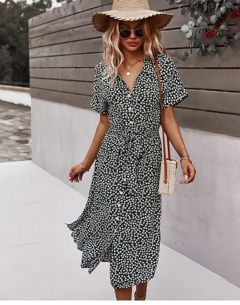 Sofia – Verspieltes Sommerkleid mit Blumenmuster für Damen