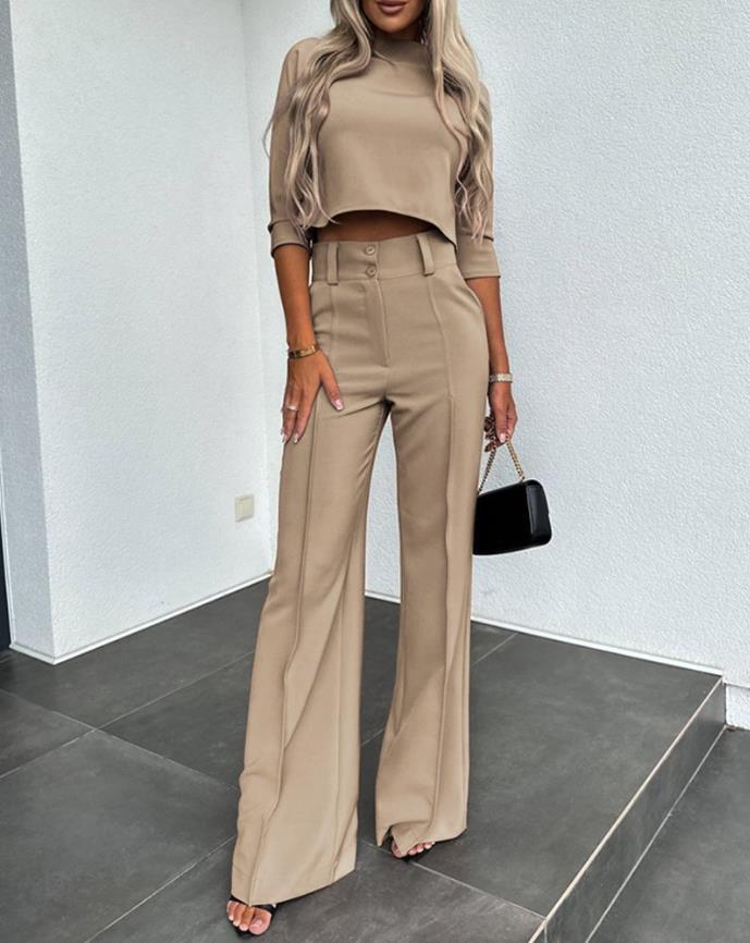 Isabella – Elegantes lässiges Blusen- und Hosenset für Damen