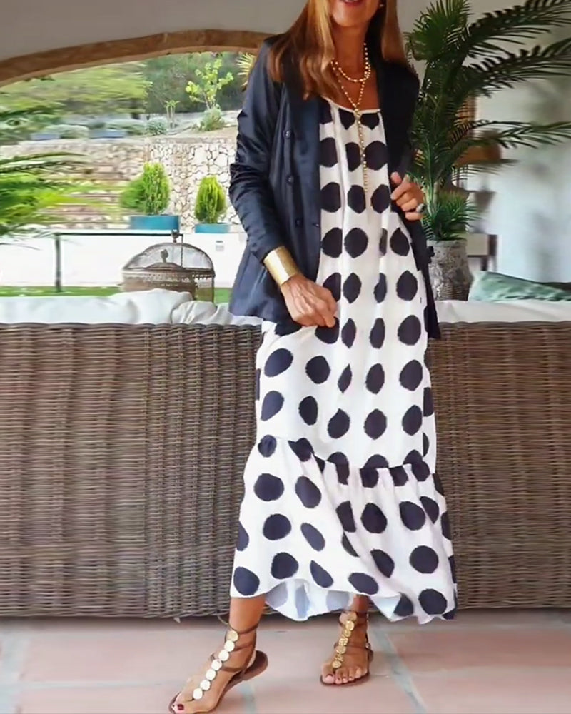 Francesca – Vielseitiges Bedrucktes Langarmkleid