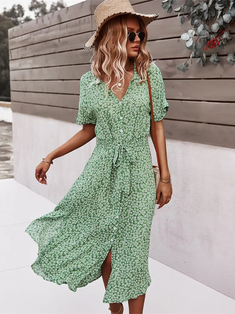 Sofia – Verspieltes Sommerkleid mit Blumenmuster für Damen