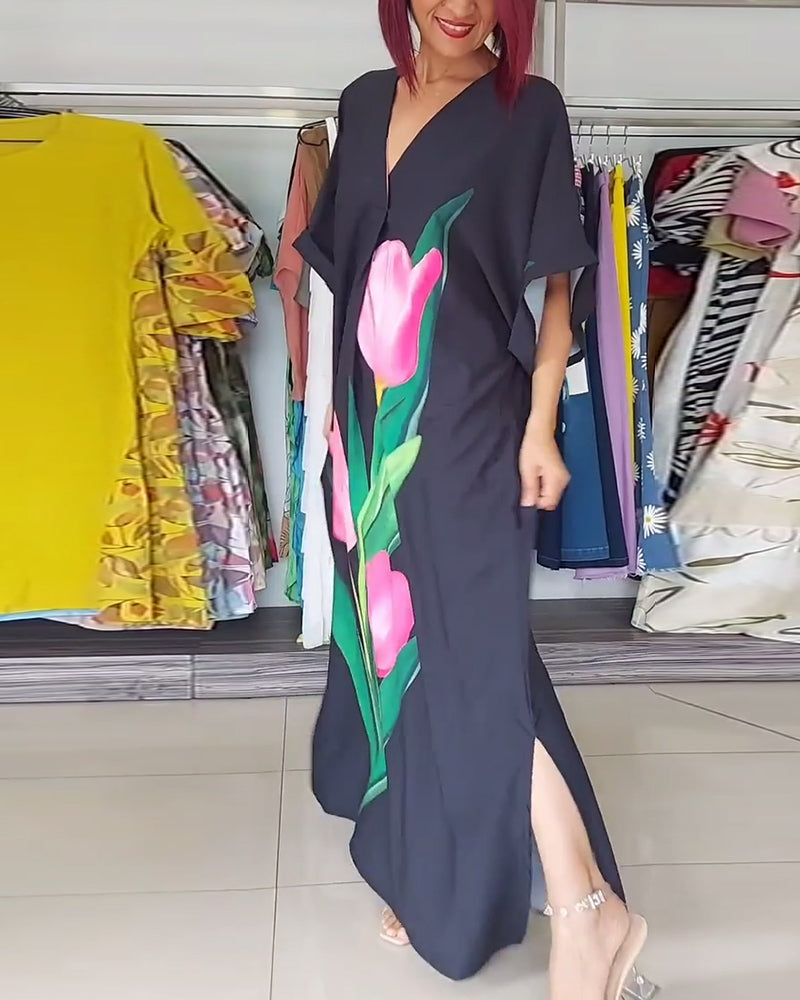 Lena – Frauen Kleid mit Tulpenmuster