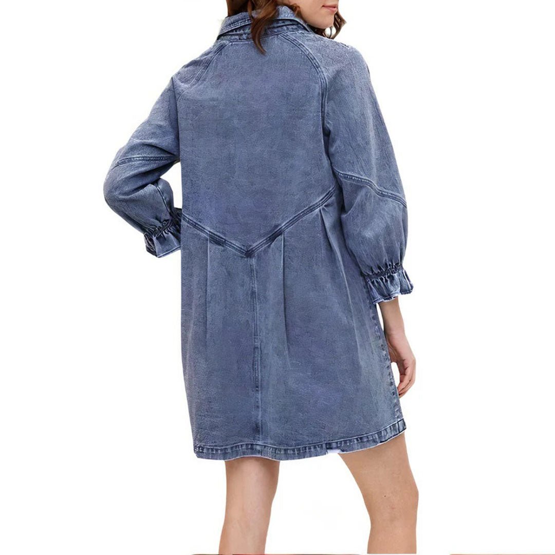 Camille – Trendiges Damen Jeanshemd-Kleid