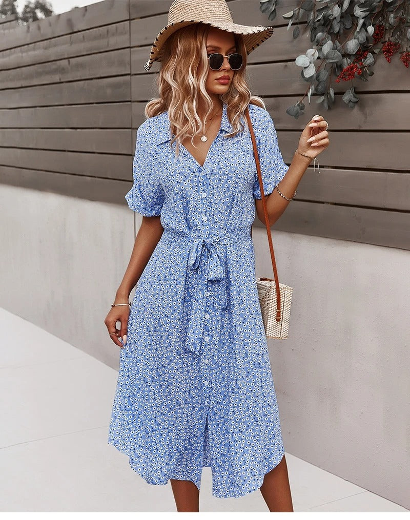 Sofia – Verspieltes Sommerkleid mit Blumenmuster für Damen