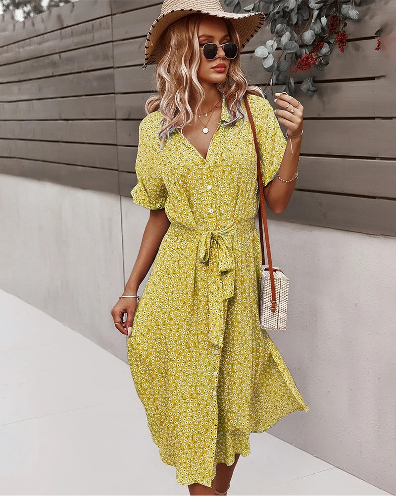 Sofia – Verspieltes Sommerkleid mit Blumenmuster für Damen
