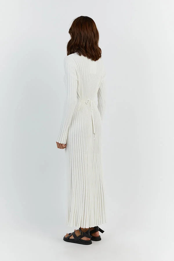 Luna – Elegantes Strickkleid mit Rundhalsausschnitt für Damen