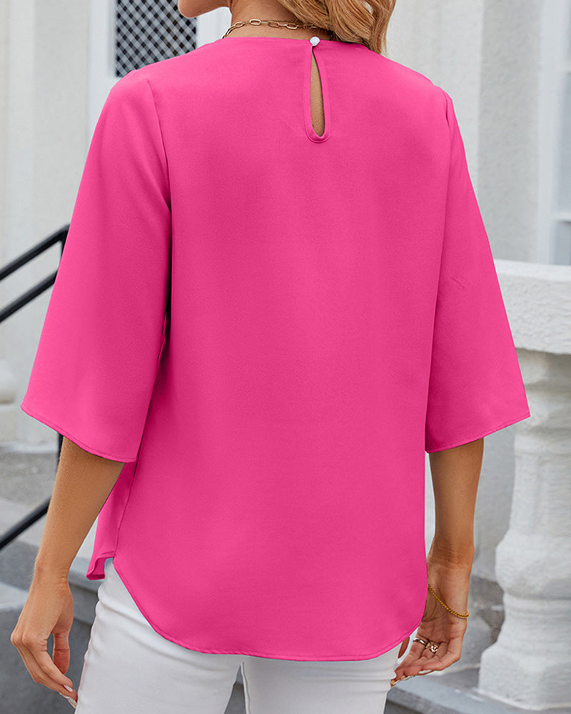 Isabella – Elegante Plissierte Bluse für Damen
