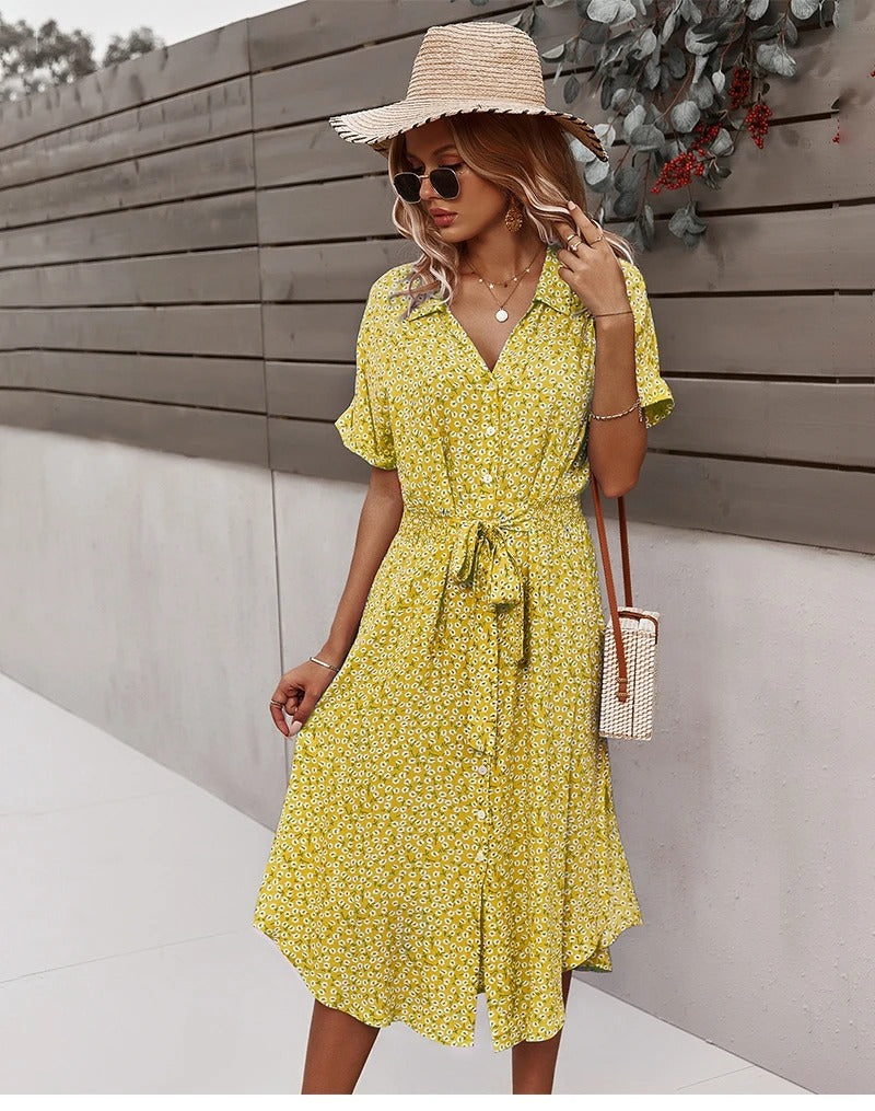 Sofia – Verspieltes Sommerkleid mit Blumenmuster für Damen