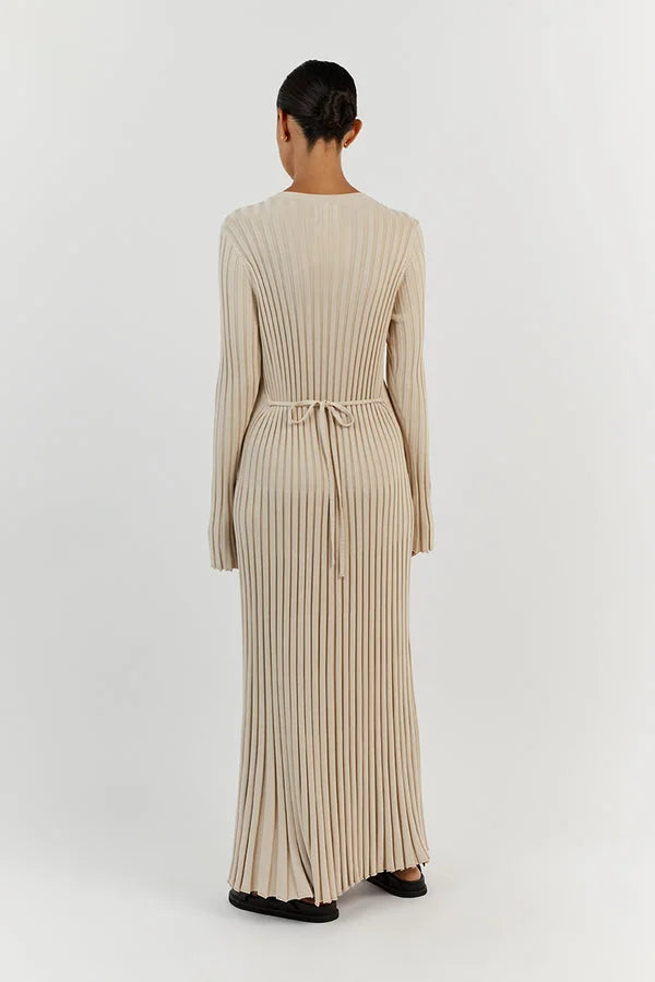 Luna – Elegantes Strickkleid mit Rundhalsausschnitt für Damen
