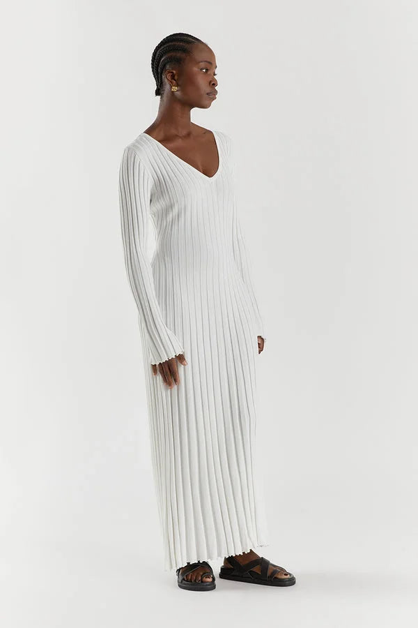 Elena – Luxuriöses Damen Midi-Strickkleid