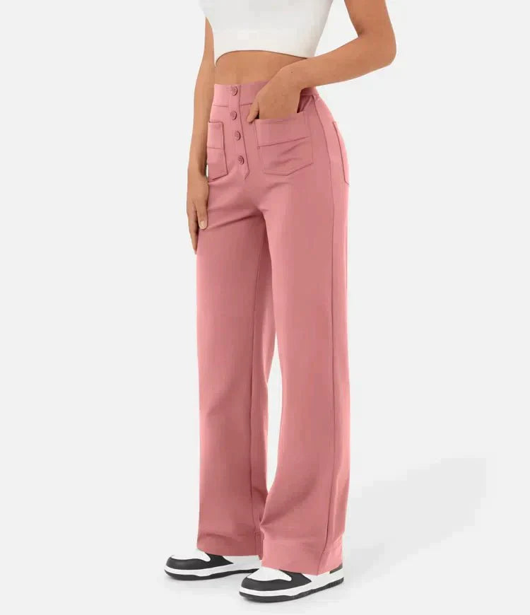 Elena – ModaElastica Hohe Taille Elastische Hose für mühelosen Chic für Frauen