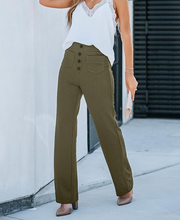 Elena – ModaElastica Hohe Taille Elastische Hose für mühelosen Chic für Frauen