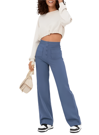 Elena – ModaElastica Hohe Taille Elastische Hose für mühelosen Chic für Frauen
