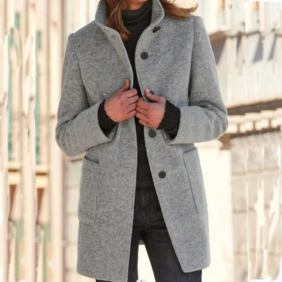 Isabella – Eleganter Wollmisch-Mantel für Damen