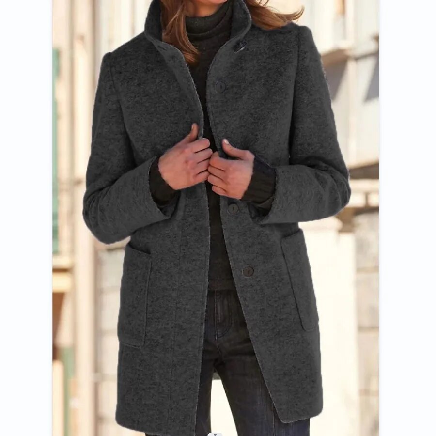Isabella – Eleganter Wollmisch-Mantel für Damen