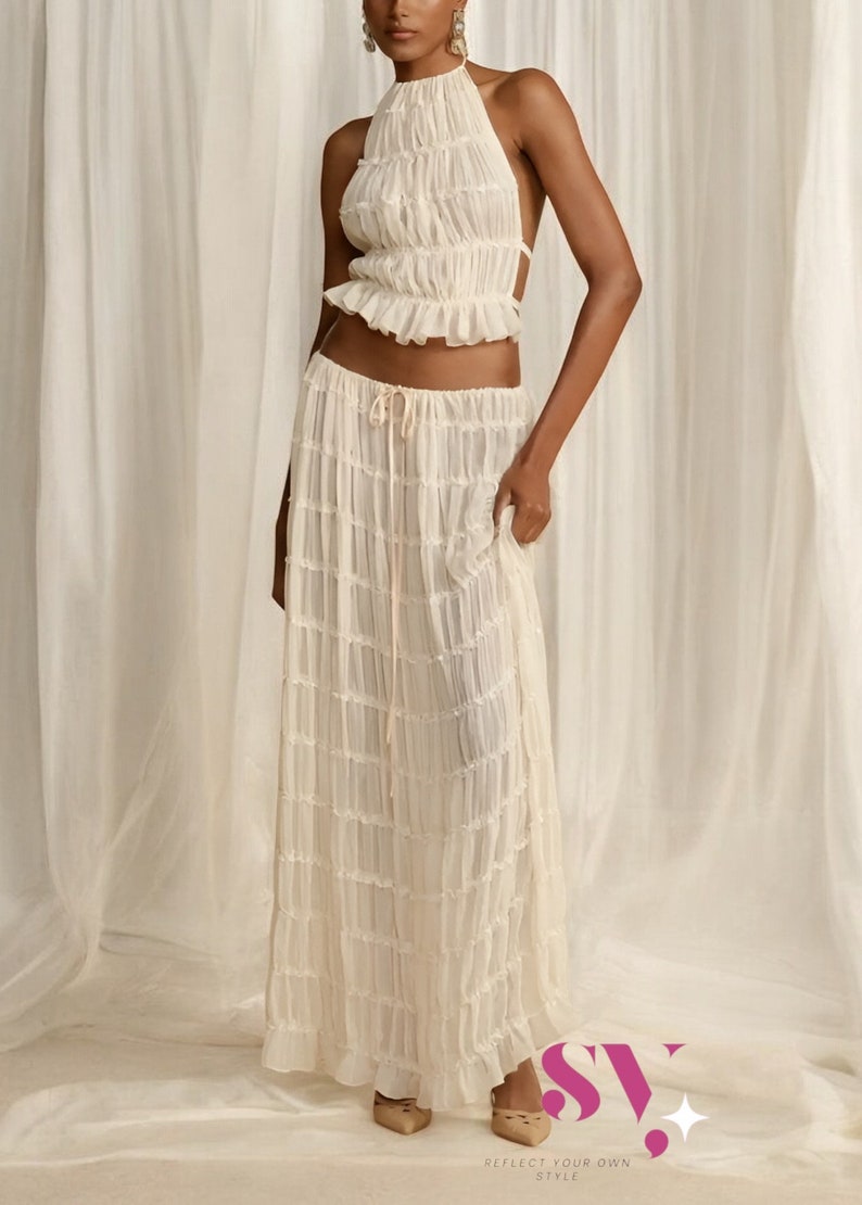 Francesca – Sommerliche Eleganz Boho 2-Teiliges Strandset für Damen
