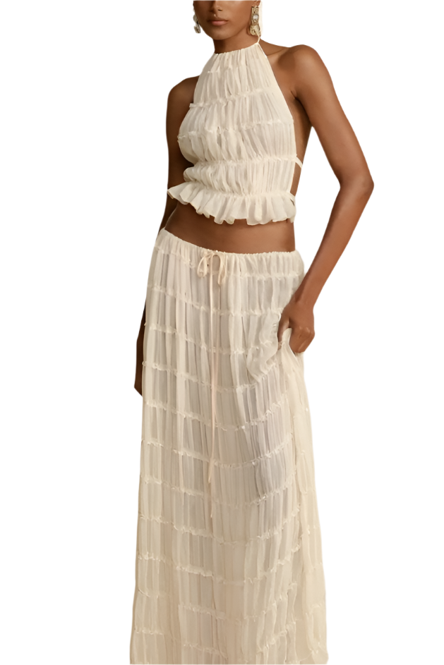 Francesca – Sommerliche Eleganz Boho 2-Teiliges Strandset für Damen
