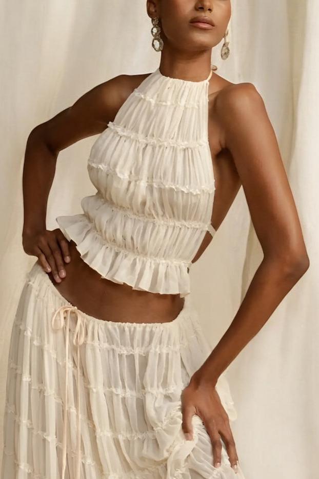 Francesca – Sommerliche Eleganz Boho 2-Teiliges Strandset für Damen